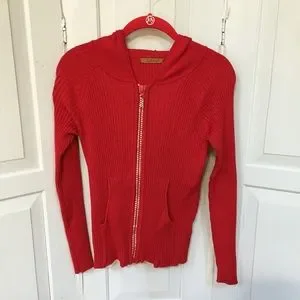 Belldini Sweaters Belldini Hooded Sweater With Rhinestone